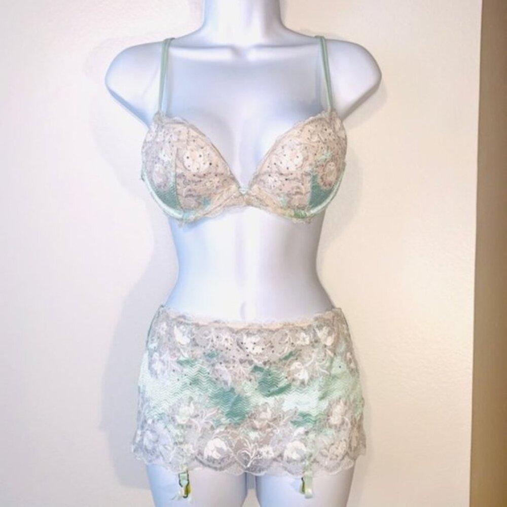 VS Mint Bra and Skirt Set